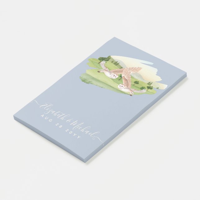 Bloco De Notas Belo Casamento OWLS (Inclinado)