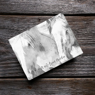 Bloco De Notas Belo Cavalo Branco Personalizado