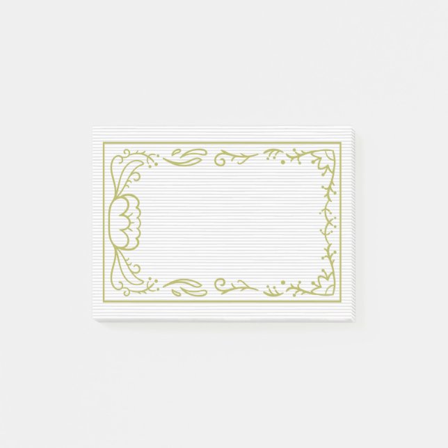Bloco De Notas Belo e simples design de moldura (Frente)