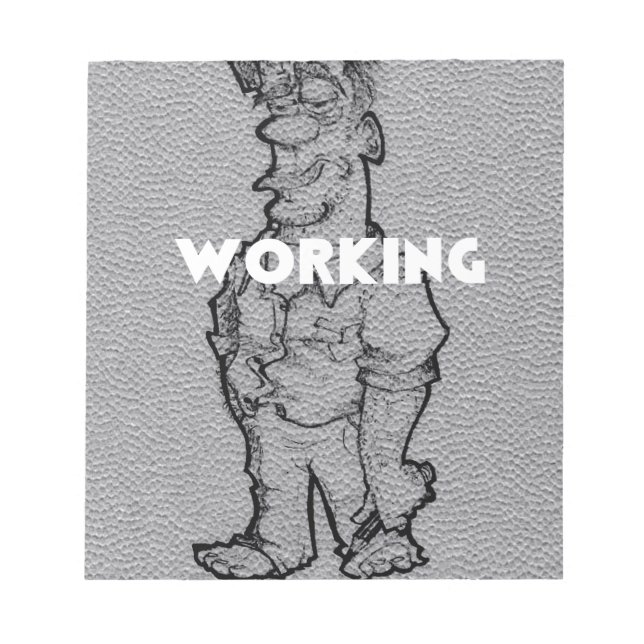 Bloco De Notas Belo Esboço do Lápis: Trabalhando Horas Extraordin (Frente)