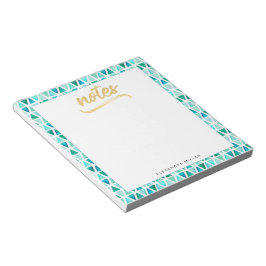 Bloco De Notas Belo padrão Gemstone Faux Foil Notepad Dourado