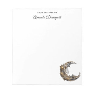 Bloco De Notas Belo rosto na lua