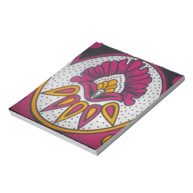 Bloco De Notas Belo Tecido Africano  Motif Art Impressão (Invertido)