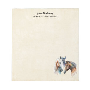 Bloco De Notas Belos Cavalos Estilo Boho Ocidental