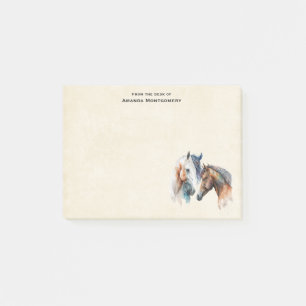 Bloco De Notas Belos Cavalos Estilo Boho Ocidental