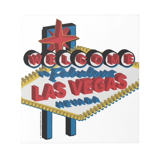 Bloco De Notas Bem-vindo a Las Vegas Fabulosa (Frente)