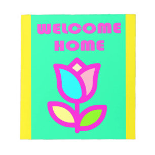 BLOCO DE NOTAS BEM-VINDO AO DESIGN DE FLOR EXTRA BRIGHT