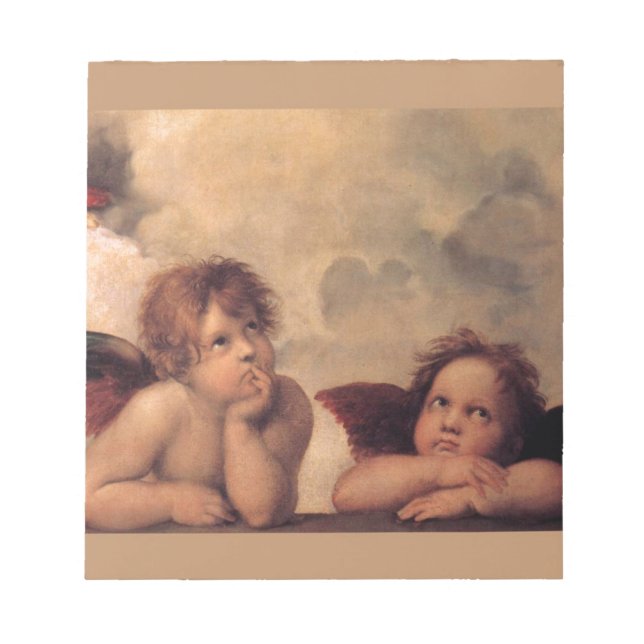 Bloco De Notas Bênção da fé de Raphael da fé do anjo bonito (Frente)