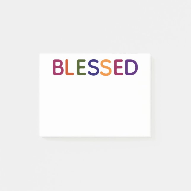 Bloco De Notas Bendito Multicolor 4 x 3 (Frente)