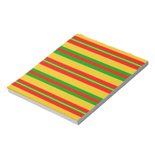 Bloco De Notas Benim Amarelo, Vermelho e Verde 2 (Invertido)