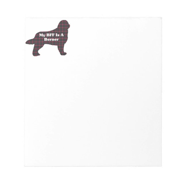 Bloco De Notas Bernese Mountain Dog BFF (Frente)