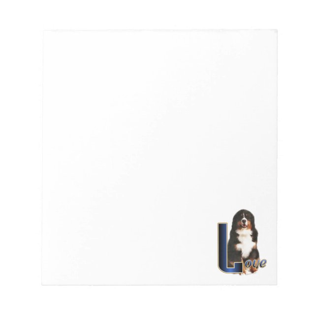 Bloco De Notas Bernese Mountain Dog Love (Frente)