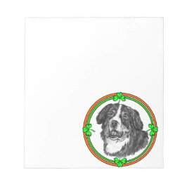 Bloco De Notas Bernese Mtn Dog St Patricks