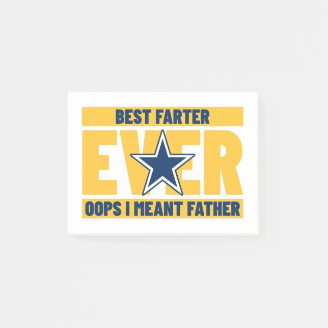 Bloco De Notas Best Farter Ever Oops I Meant Father (Frente)