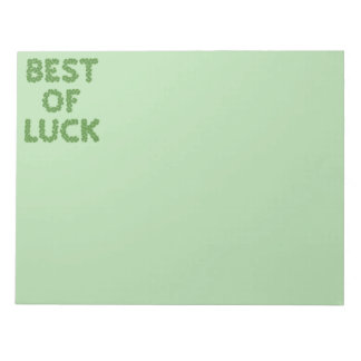 Bloco De Notas Best of Luck Clovers Greeting