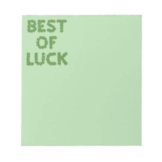 Bloco De Notas Best of Luck Clovers Greeting