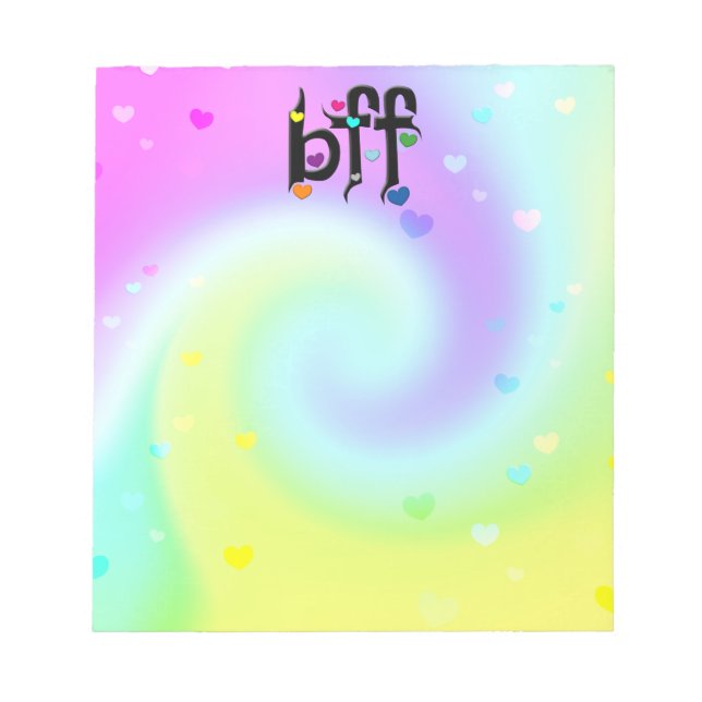 Bloco De Notas bff ~ corações (Frente)
