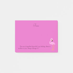 Bloco De Notas Bíblia de Flamingo Rosa Bonito Verso