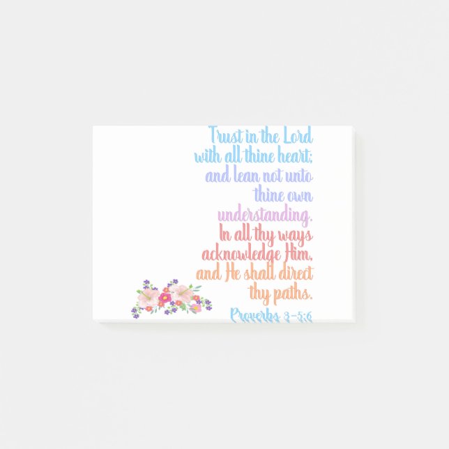 Bloco De Notas Bíblia de Provérbios Verso (Frente)