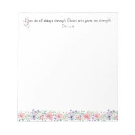 Bloco De Notas Bíblia Verso Posso Fazer Todas As Coisas Botânicas