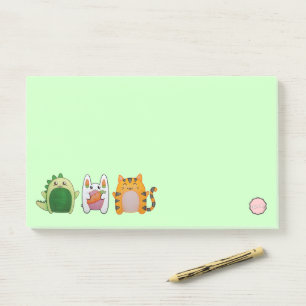 Bloco De Notas Bichinhos Bonitos, Dinossauro Kawaii, Coelho, Tigr