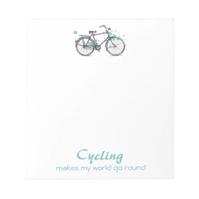 Bloco De Notas Bicicleta de Desenho Vintage (Frente)