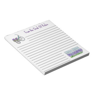 Bloco De Notas Bicicleta De lavanda E Notebook De 5,5" x 6"