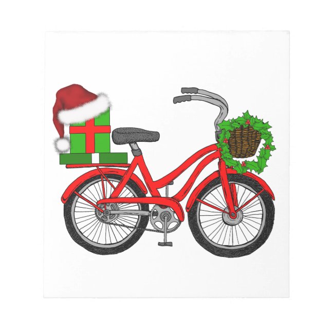 Bloco De Notas bicicleta do xmas (Frente)