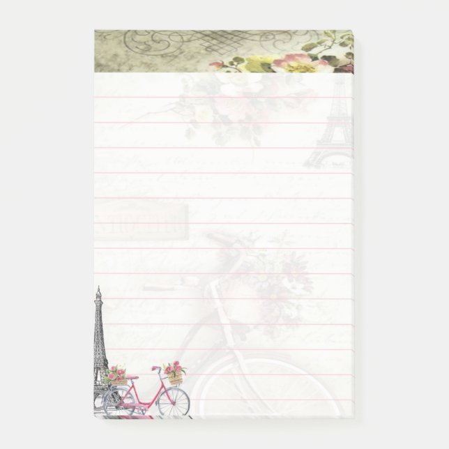 Bloco De Notas Bicicleta em Paris (Frente)