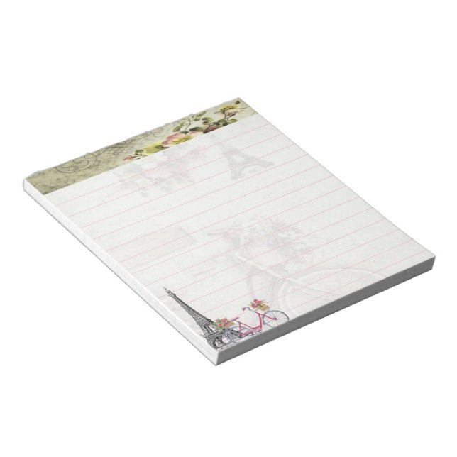 Bloco De Notas Bicicleta em Paris (Inclinado)