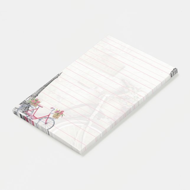 Bloco De Notas Bicicleta em Paris (Inclinado)
