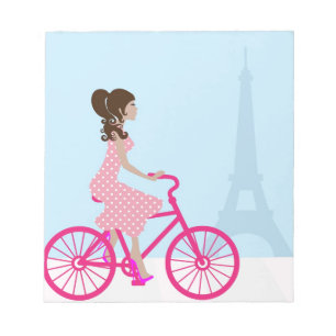 Bloco De Notas Bicicleta em Paris