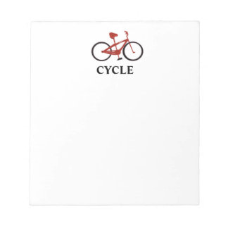 Bloco De Notas Bicicleta Vermelha