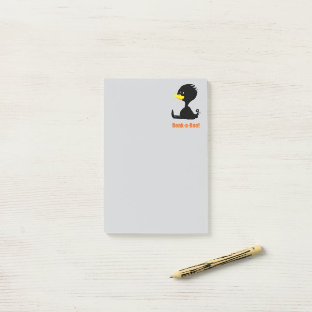 Bloco De Notas Bico-a-Bico! Pato de Desenho Animado Fofo com Troc (Na mesa)