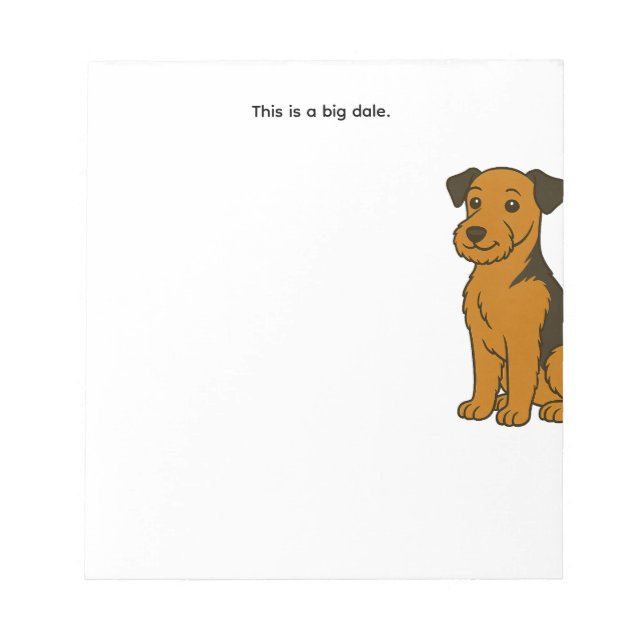 Bloco de notas Big Dale (Frente)