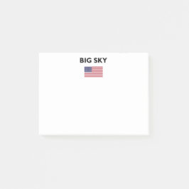 Bloco De Notas Big Sky USA American Flag Light-Color