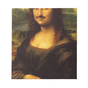 Bloco De Notas bigode de mona lisa