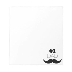 Bloco De Notas Bigode do preto do pai #1 - número um