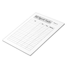 Bloco De Notas Bill Payment Tracker
