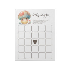 Bloco De Notas Bingo de Bebê Cogumelo Caprichoso
