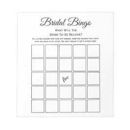 Bloco De Notas Bingo de Chá de Noiva Branco Universal Jogo de Fes