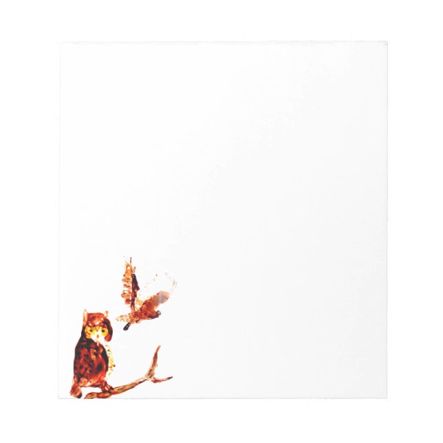 Bloco De Notas Bird Art Tawny Owl (Frente)