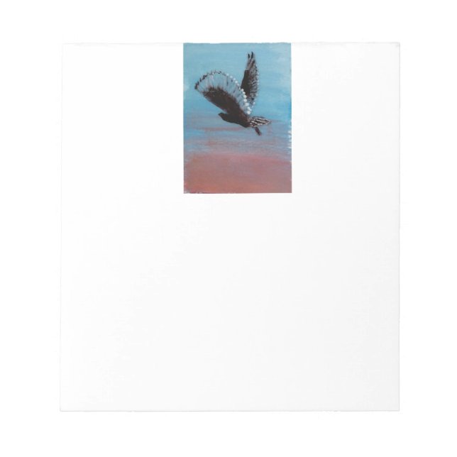 Bloco De Notas Bird Sunrise Art Tawny Owl em Voo (Frente)