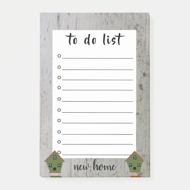 Bloco De Notas Birdhouse movente Home novo da madeira lançada (Frente)