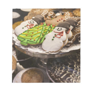 Bloco De Notas Biscoitos do Natal na exposição em uma Nova Iorq