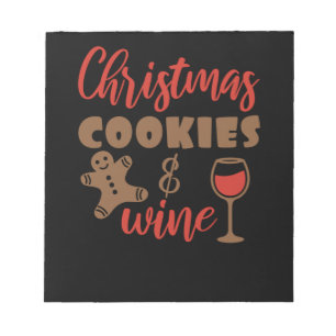 Bloco De Notas Biscoitos e vinhos de Natal