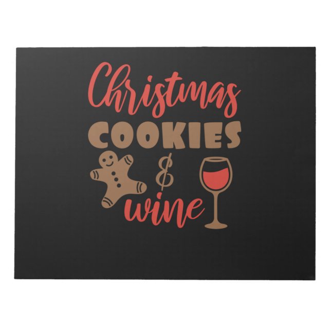Bloco De Notas Biscoitos e vinhos de Natal (Frente)