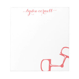 Bloco De Notas Bit Notepad de Cavalo Grande Dee Snaffle - Coral