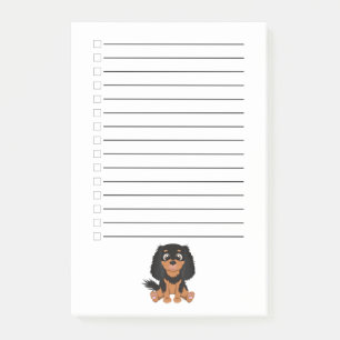 Bloco De Notas Black and Tan Cavalier King Charles Spaniel