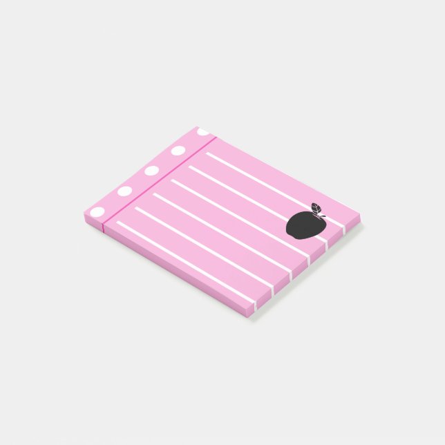 Bloco De Notas Black Apple Pink notas (Inclinado)